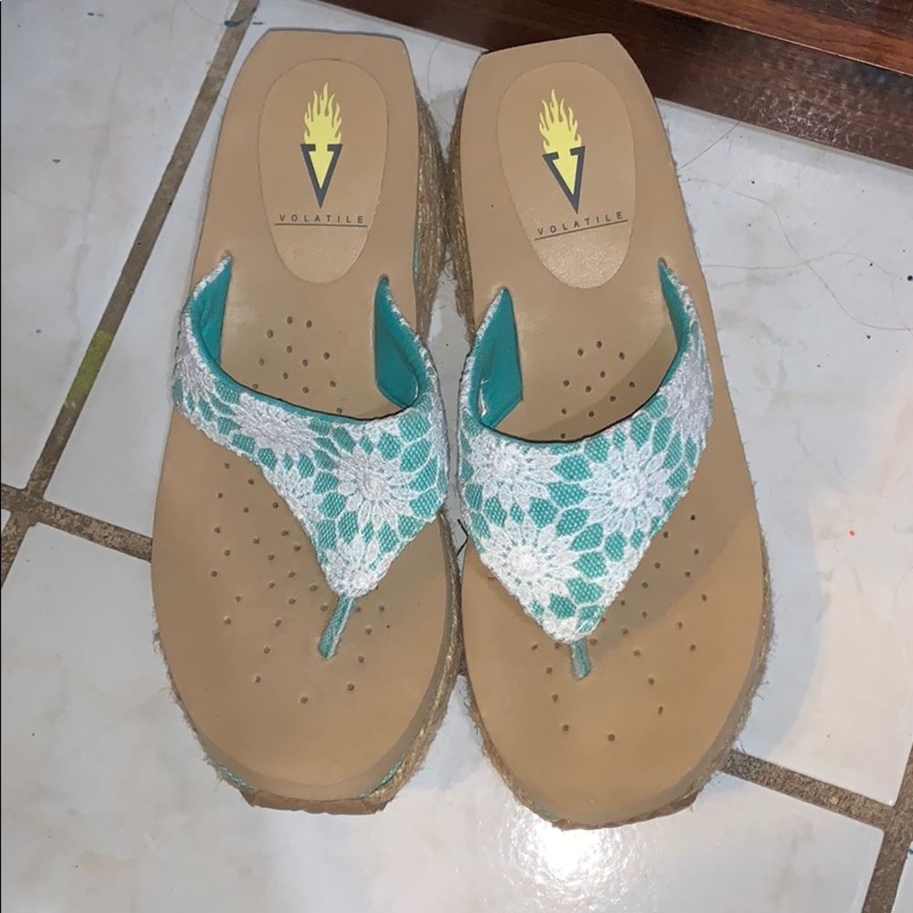 New Volatile Sandals turquoise size 6